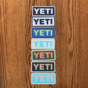 Set of 7 YETI stickers